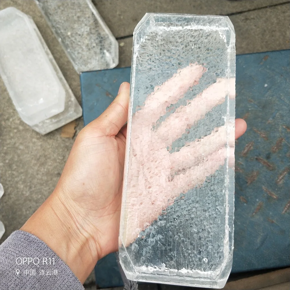 Clear Synthetic Quartz Crystal Topaz Cube Icelannd Spar Rock Healing Energy Stone Home Or Wedding Decoration | Дом и сад