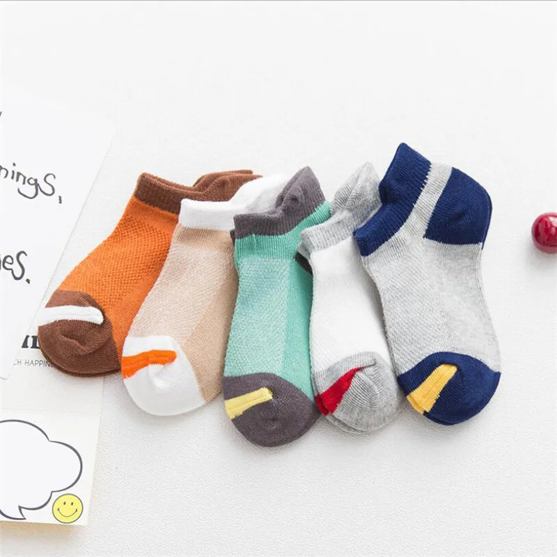 Детские носки 5 пары/компл. весенние дышащие детские спортивные для детей