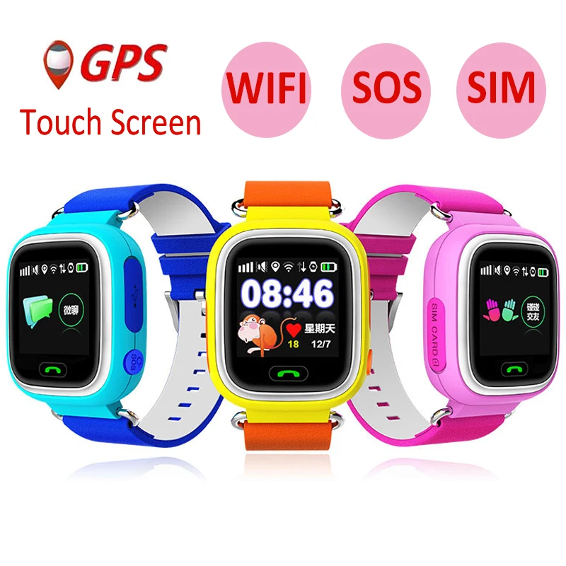 Детские gps Wi-Fi местоположение Смарт-часы Q90 SOS Вызов сенсорный экран устройства