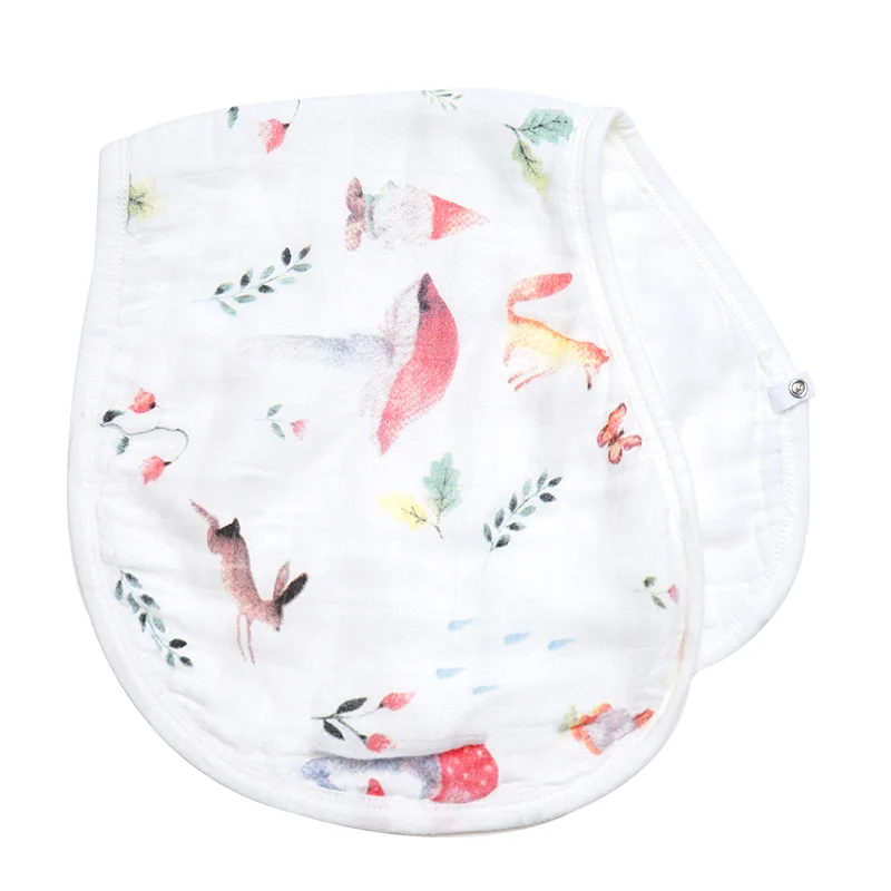 Deer spend Муслин 6 слоев детское Burpy Bib Детский принт с животными Детские нагрудники банданы Bebe свободное Слюнявчики аксессуар для младенцев Детские вещи - Цвет: Deer spend