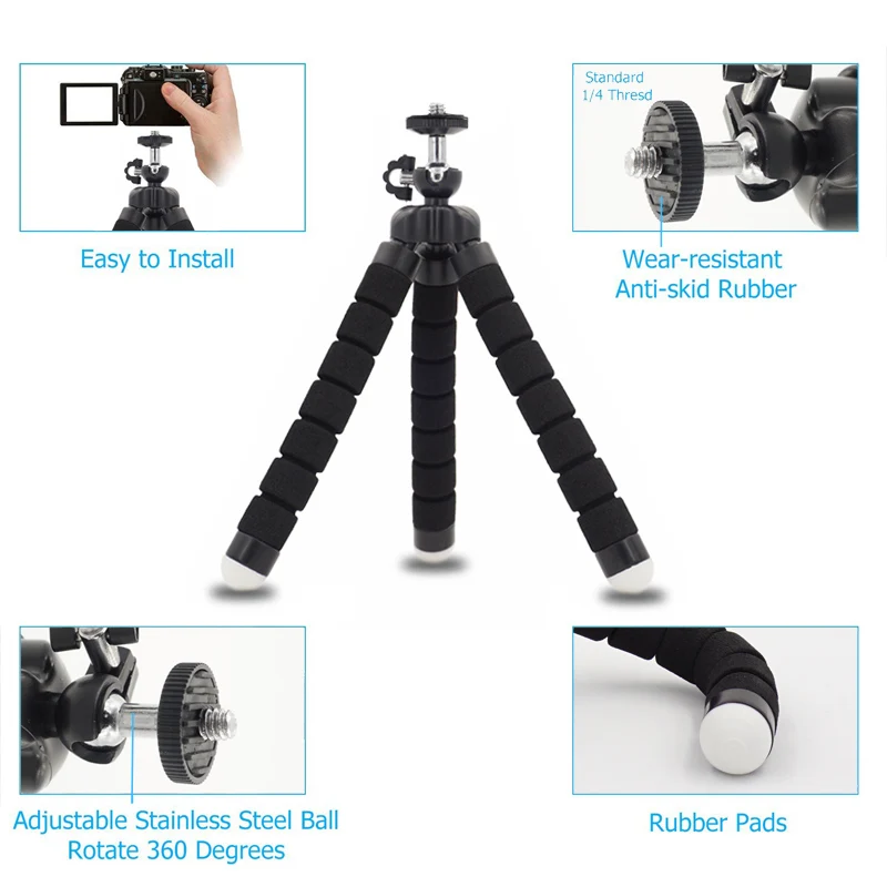 Мини-штатив для камеры DUSZAKE металлическая шариковая головка Gorillapod iPhone телефона |