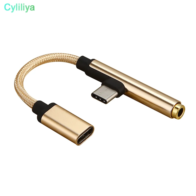 30 шт. 2 в 1 90 градусов USB 3 Тип C к -C 5 мм разъем аудио Aux кабель для наушников зарядный