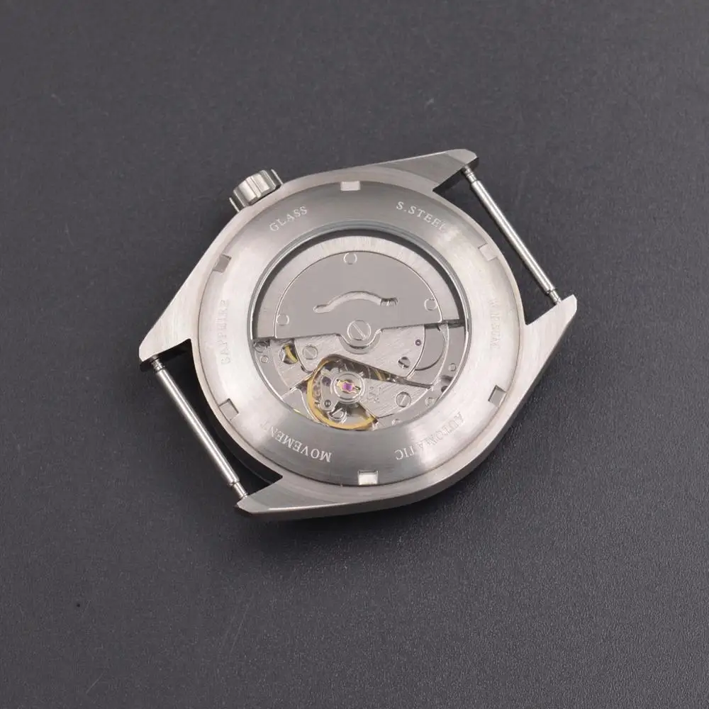 

luxury Fashion 41mm Corgeut watch men clock white Dial Sapphire Glass Relogio Masculino Brown strap Automatic men Watch
