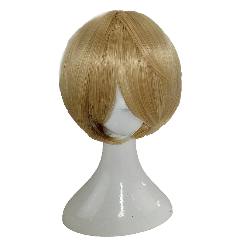 HAIRJOY косплей парик короткие прямые синтетические волосы оранжевый парики 4 цвета - Цвет: yellow