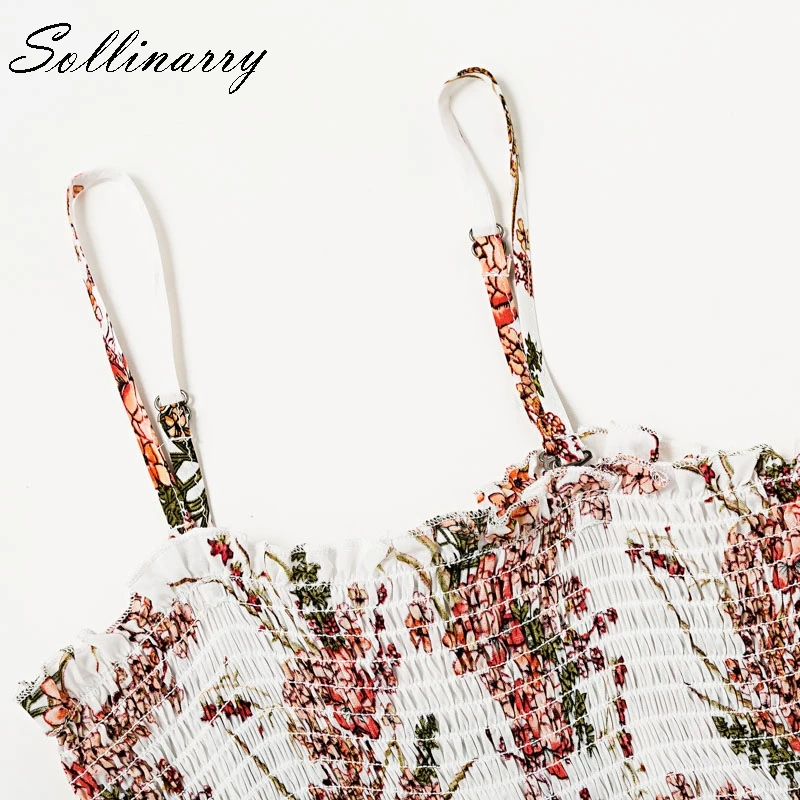 Sollinarry Новое поступление 2019 летние платья без бретелек женское сексуальное