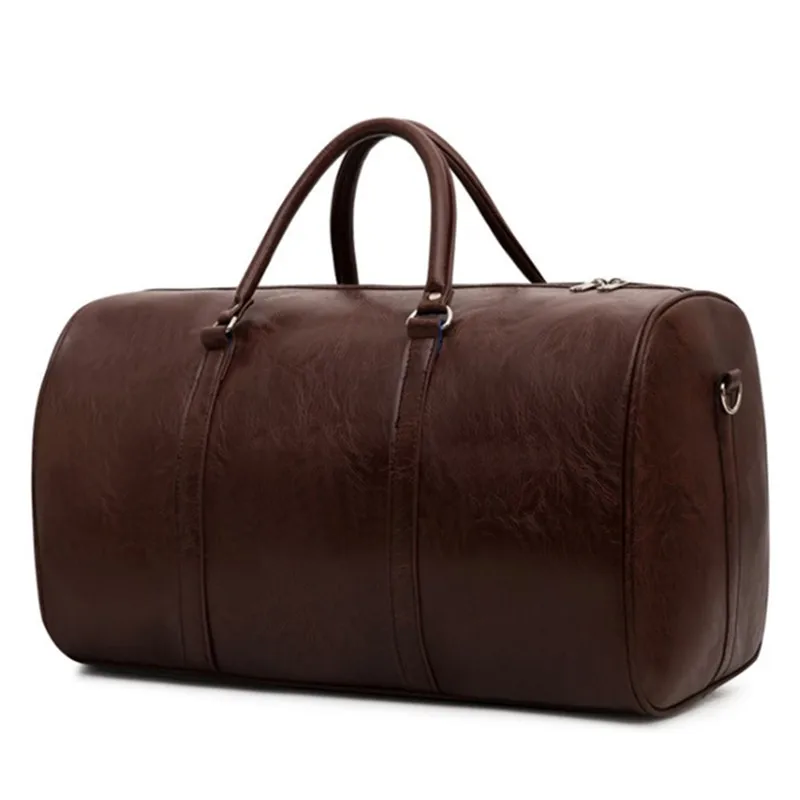 Business Handbags PU Leather Travel Bag Man Laptop Shoulder Large-Capacity Duffel Men's Messenger Crossbody Bags Luggage Handbag