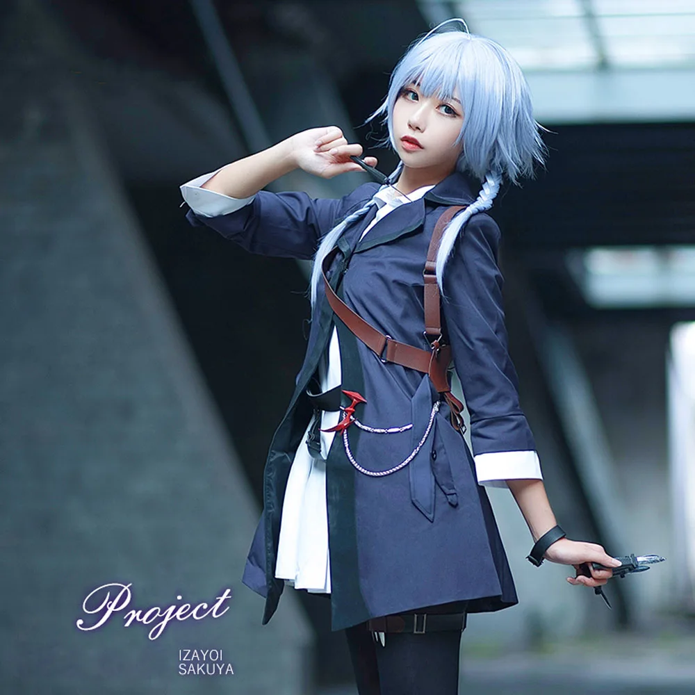 VEVEFHUANG Аниме! Touhou Project Izayoi Sakuya Maid of the Scarlet Devil Mansion униформа для косплея повседневный