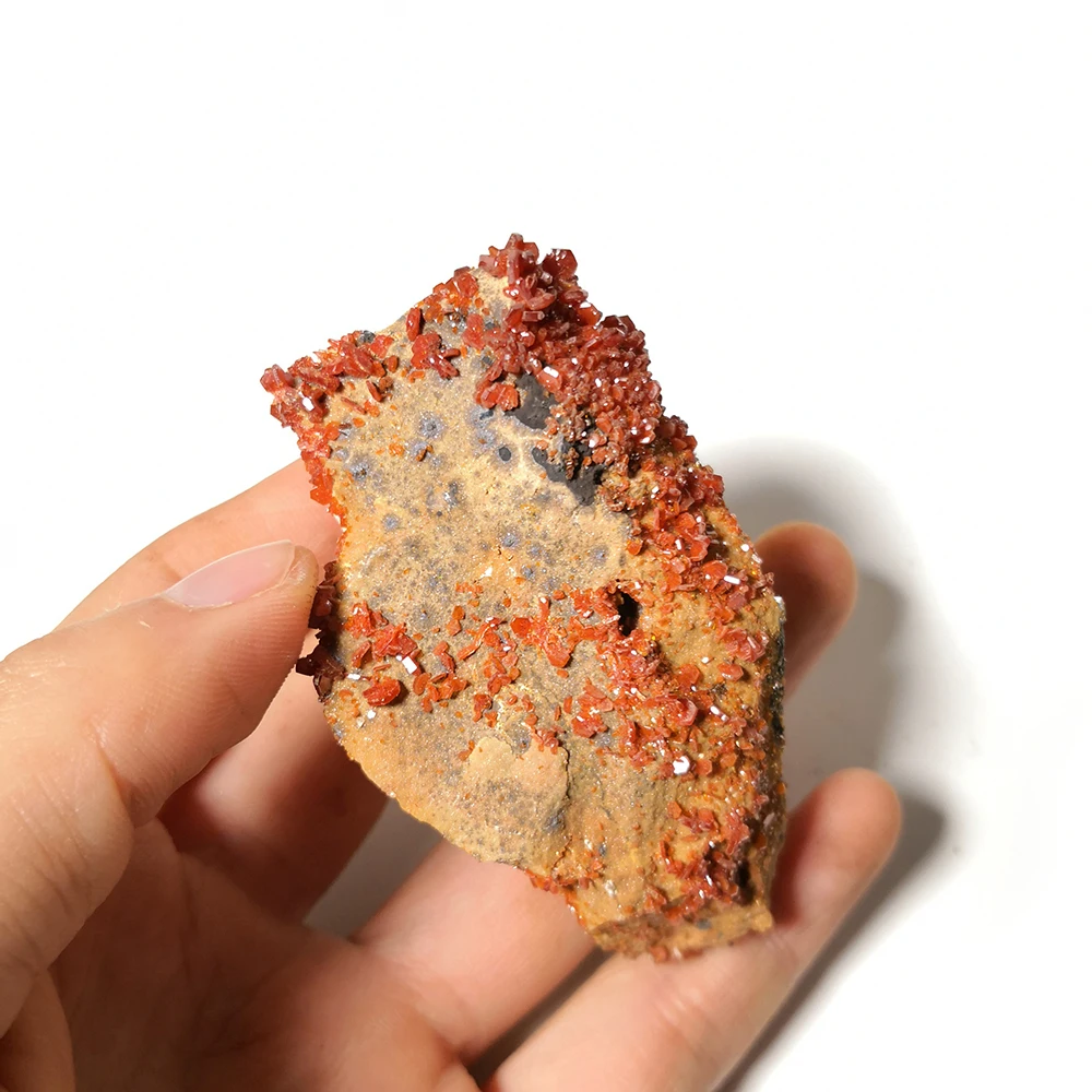 122 г тонкий натуральный Vanadinite Feldspar минеральный образец кристалла кварца коллекция A10-66