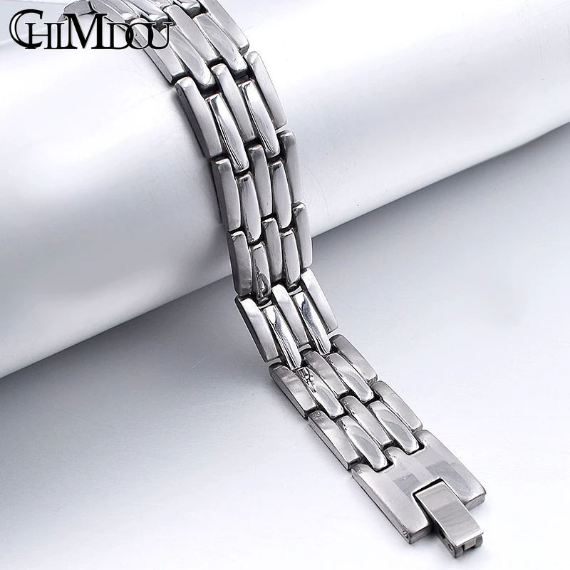 Мужской браслет CHIMDOU из нержавеющей стали с цепочкой подарок на вечеринку