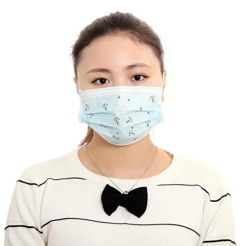 10 шт. одноразовая маска для рта женщин и девочек противодымчатая противопылевая