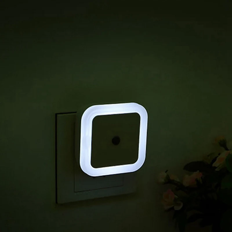 1 шт. вилка стандарта ЕС/США светодиодный Ночной светильник с датчиком управления