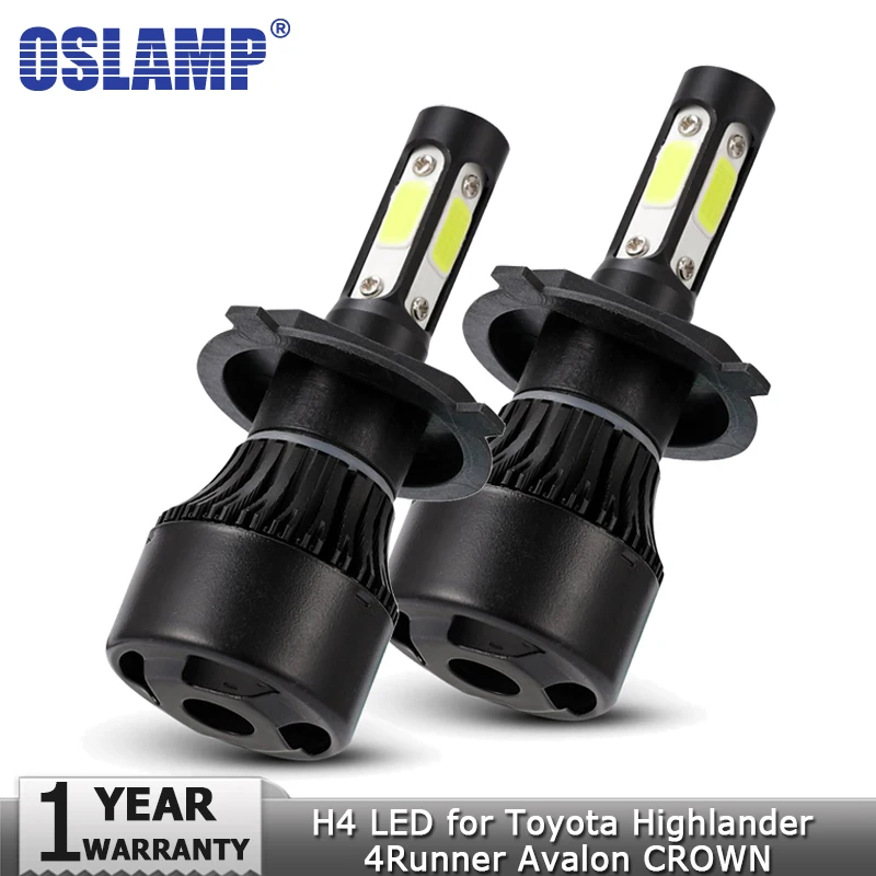 Oslamp H4 Hi lo автомобильная светодиодная лампа для фары 4 стороны 100 Вт 10000lm Авто