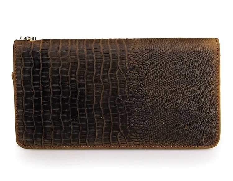 Длинный кошелек из настоящей кожи с крокодиловым узором, модный дизайн, новый стиль бизнес кардхолдер, сумка-портфель для мужчин 8068R.
