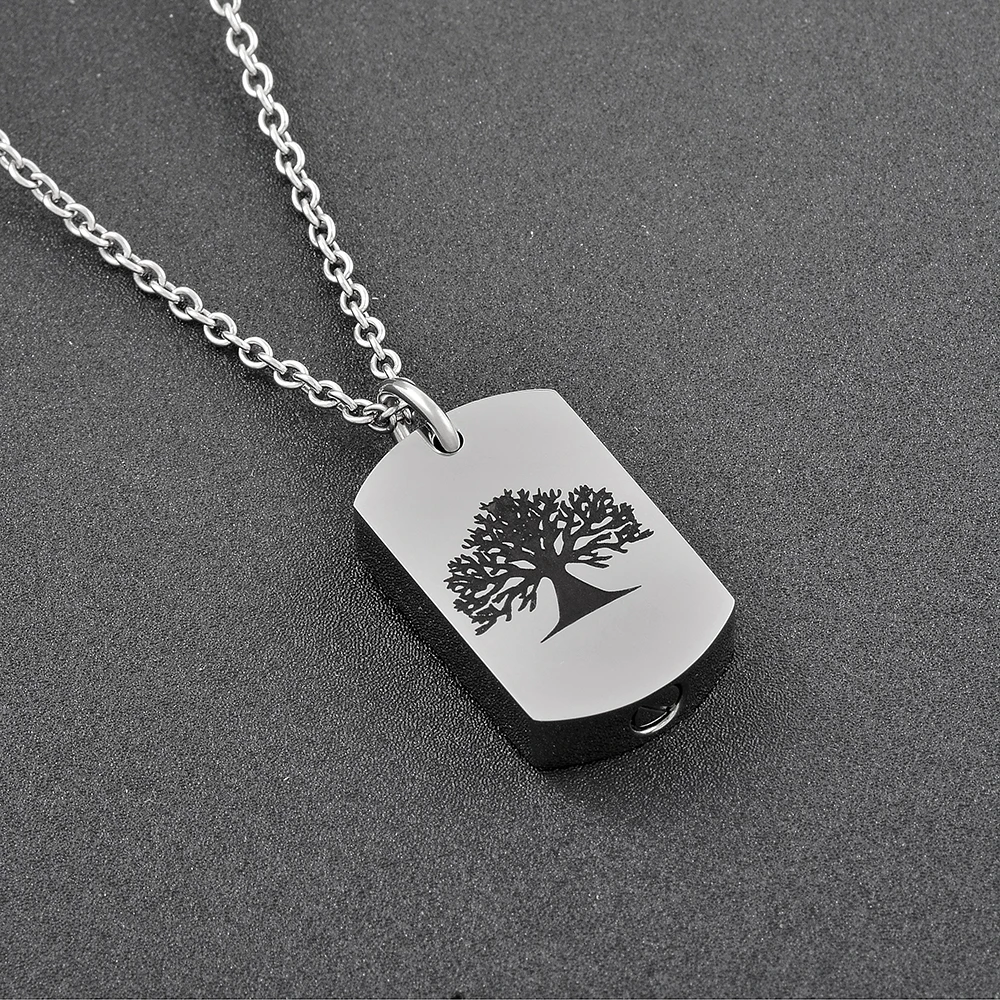 

Solitaire Metal Memorial Ash Keepsake Urn Ashes Pendant Necklace Cremation Jewelry Unisex