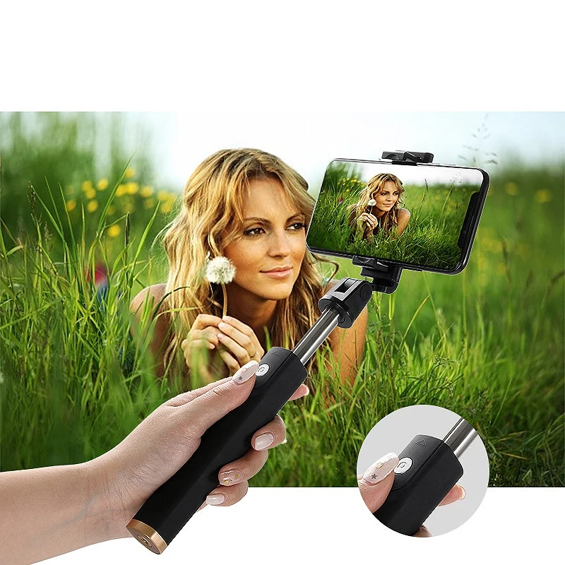 K09 versatile Bluetooth Selfie Stick One-piece folding large rearview mirror 360 Rotating mini Portable Mobile Live | Электроника