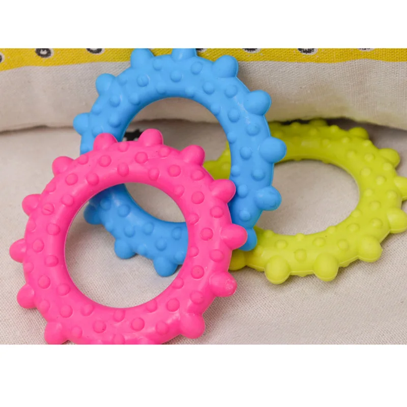 1pcs Hot Sale Pet Dog Toys Cute TPR Sun Shaped Toy Rubber Resistant Interactive Bite Clean Teeth Chew Training Supplies | Дом и сад