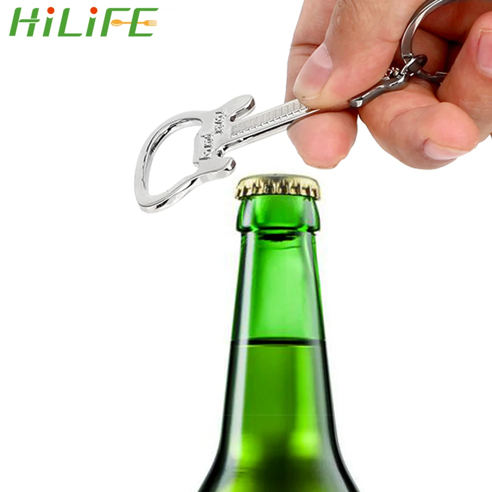 HILIFE гитара из цинкового сплава форма открывалка для пивных бутылок Брелок ключей