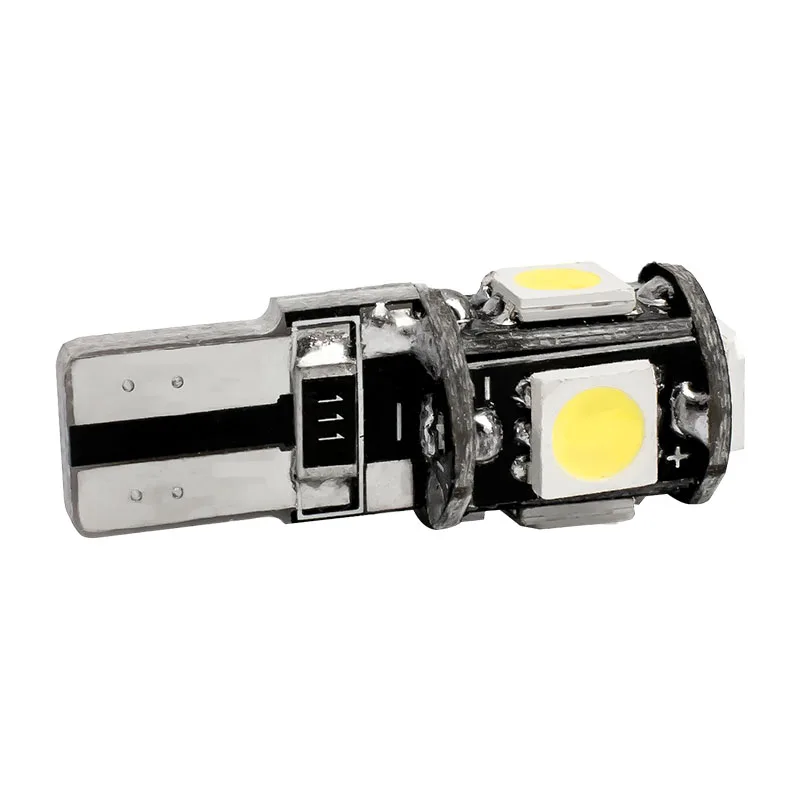 100 шт. оптовая продажа T10 5 светодиодов Предупреждение об ошибках Canbus W5W 194 5050 SMD