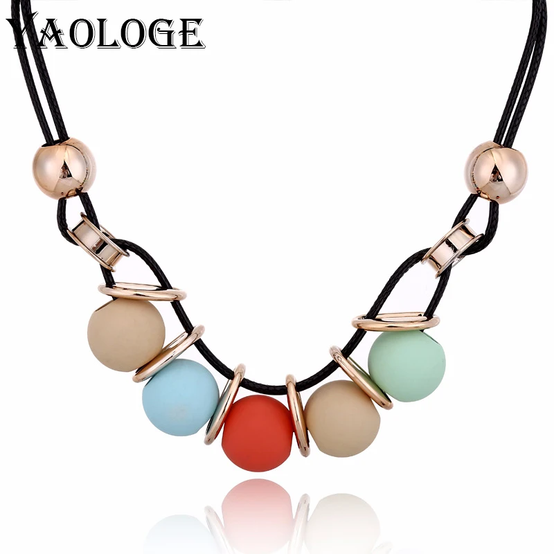 YAOLOGE модные колье бусины Оригинальное винтажное ожерелье Jewelry красочные цепочки
