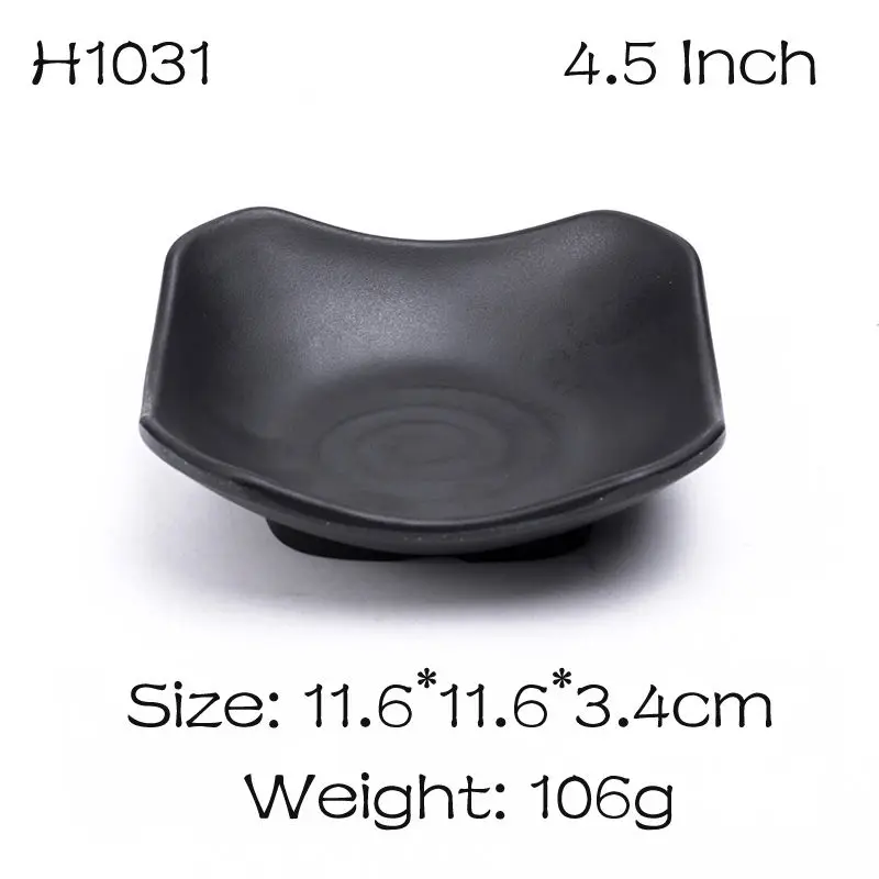 H1031 Vacclo 1 шт., корейское блюдце, две коробки, тарелка для вкуса, имитация фарфора, А5, миамин, черная тарелка для закусок, три бара, окунутая тарелка - Цвет: H1031