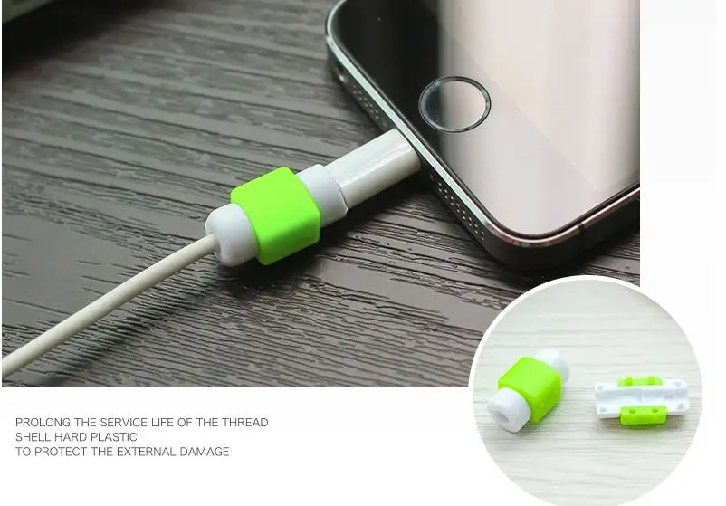Силиконовая защита для usb-кабеля наушники провод шнур Защитная крышка зарядное устройство линия защитный рукав для Apple iphone 6 7 8 plus