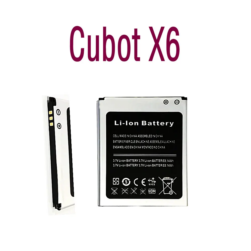 

Литий-ионный аккумулятор большой емкости для смартфонов Cubot X6, 2200 мАч