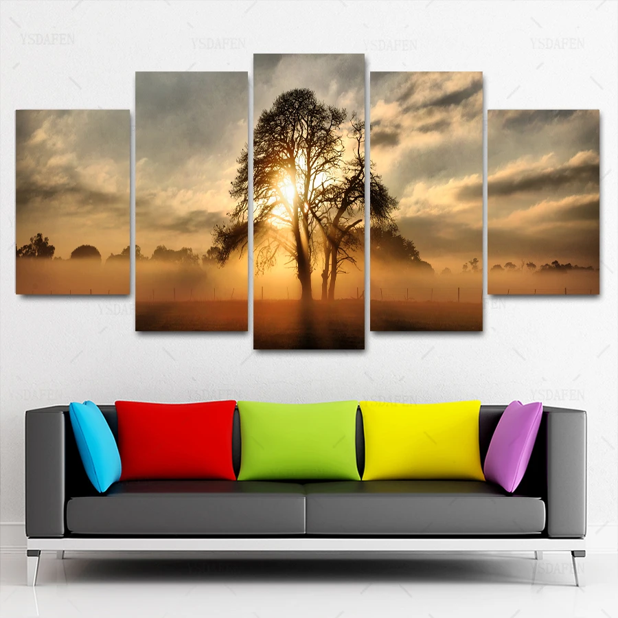 

HD print olieverf Film modulaire foto Scenery poster kind room decor woondecoratie 5 stks canvas art z499