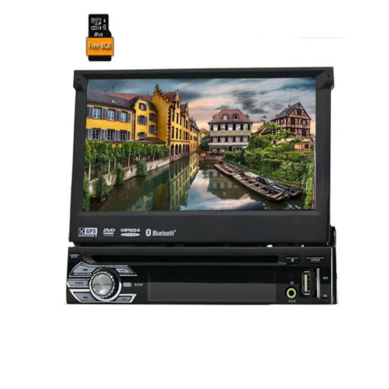 Автомобильный DVD-плеер Wince 7 дюймов 1 Din GPS-навигация универсальная Передняя