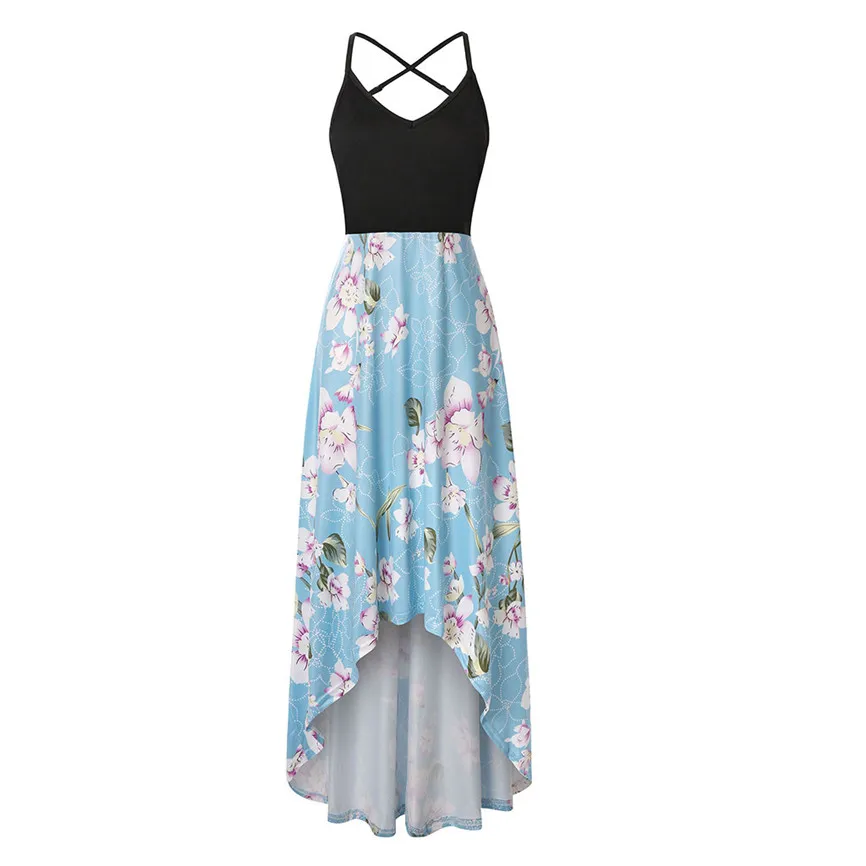 Фото SAGACE Women Boho Casual Sexy Sleeveless Backless Printed Halter Mid Calf Dress Plus Size Summer Vestidos Verano 2019 *30 Женская SAGACE Women Boho Casual Sexy Sleeveless Backless Printed Halter Mid Calf Dress Plus Size Summer Vestidos Verano 2019 *30 Женская