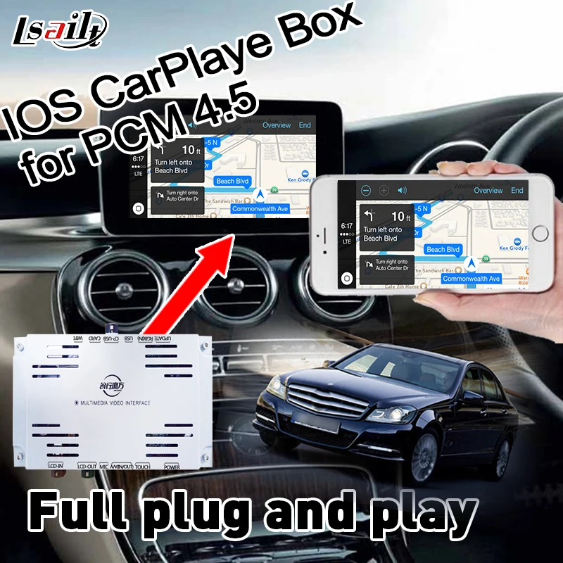 Plug & Play IOS Auto Box для Benz C/E/A/B/ML/GLK с ntg4.5 поддержкой беспроводной carplay|box for|box boxplug box |
