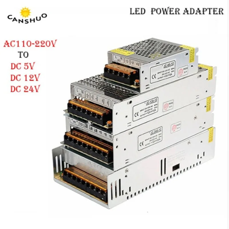 AC110-220V в DC5V 12 в 24 В 1A 2A 3A 5A 10A 20A 30A CCTV/светодиодные ленты переключатель питания Драйвер адаптер трансформатор для светодиодной ленты