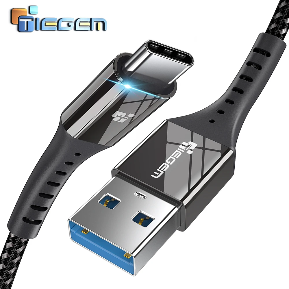 TIEGEM USB 3,0 Тип C 2.4A USB C кабель для huawei быстрой зарядки Тип usb-C кабель для samsung S9 S8, google Pixel 2