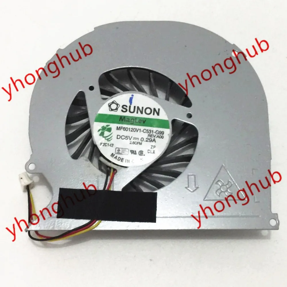 SUNON MF60120V1 C531 G99 C530 3 wire DC5V 0.28A охлаждающий вентилятор для сервера ноутбука оба