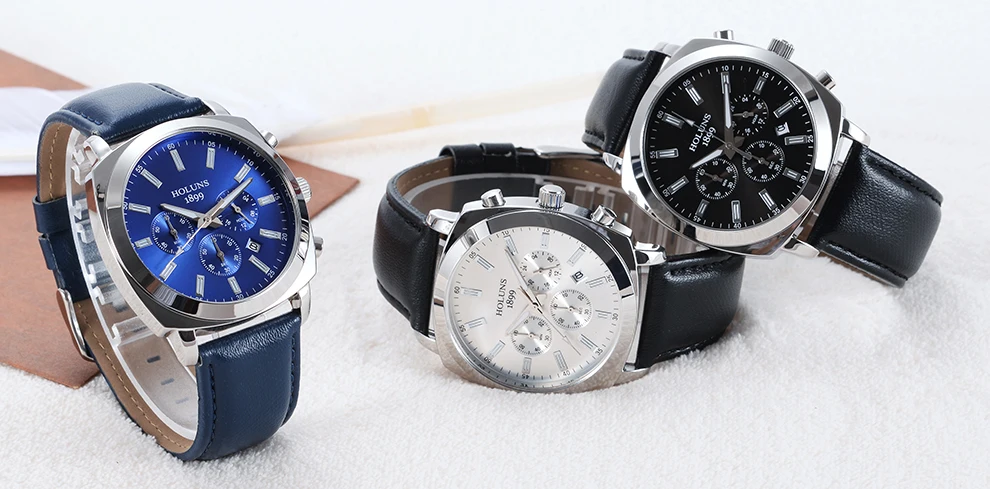 Мужские часы Relojes Hombre,, модные повседневные наручные часы, синие, для мужчин, студентов, с большим лицом, кожа, кварцевые мужские часы, Топ бренд