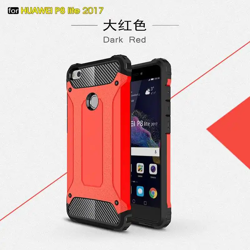 Red Железная Броня Mokoemi, ударопрочный 5," чехол для huawei P8 Lite Для huawei P8 Lite, чехол для телефона - Цвет: Red