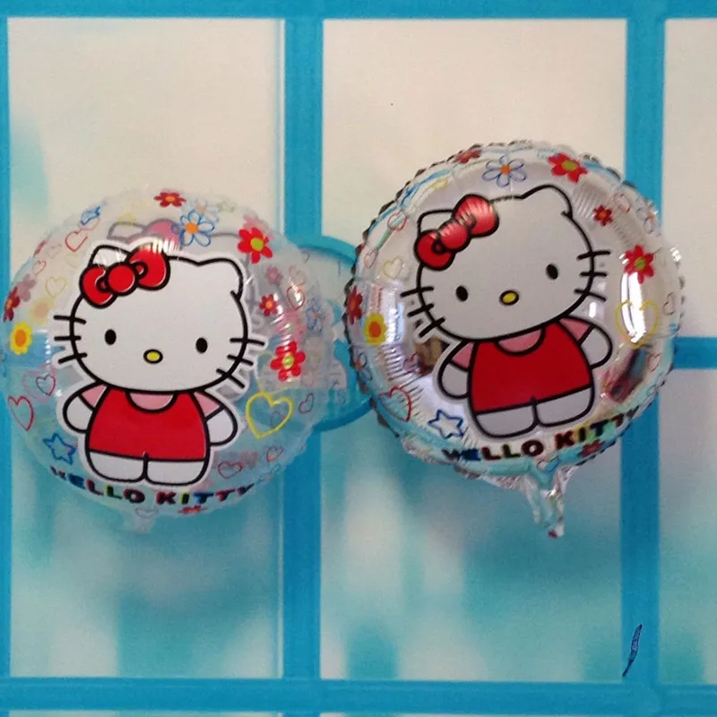 100 шт. Hello надувная игрушка котенок прозрачный/Серебряный мультфильм кошка