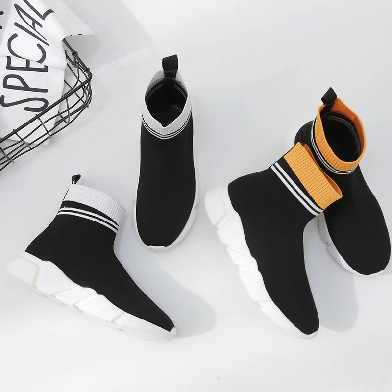 2019 г. Женские Дизайнерские ботильоны желтого цвета тянущийся Носок повседневная