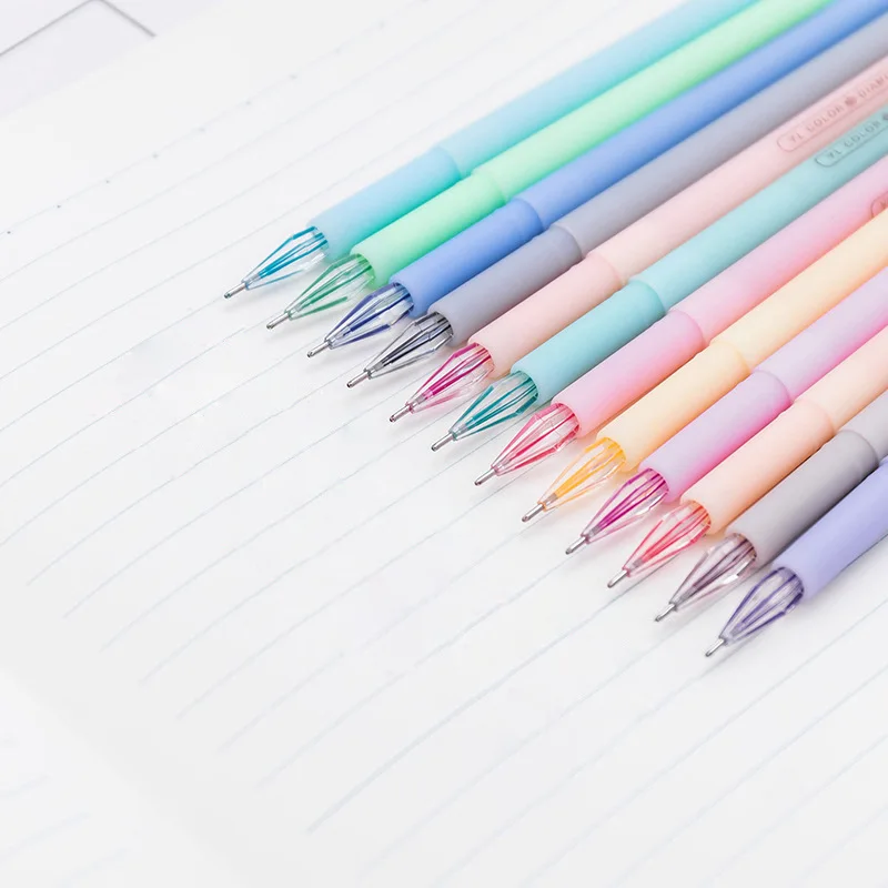 

12 Pcs/lot 12 Colors Rabbit Ear Gel Pens Set Diamond Highlighters DIY Drawing pen Stationery Cute Office School Supplies
