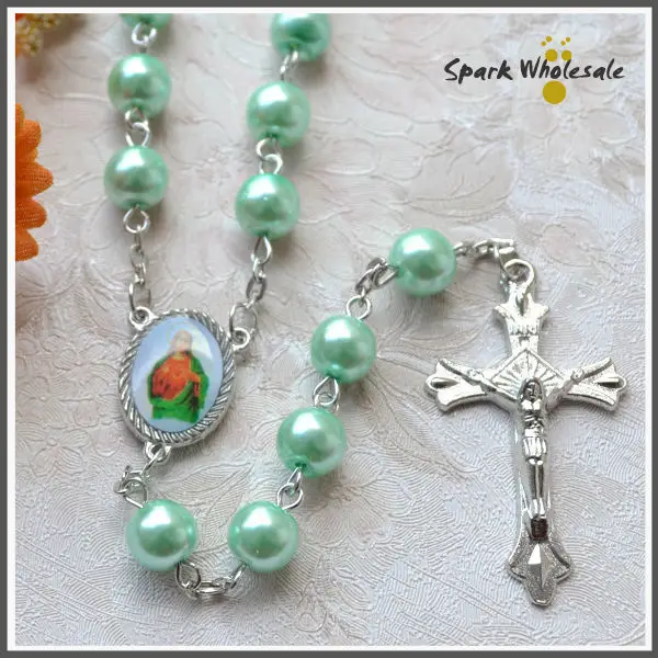 12 шт./лот Кристальный Розарий жемчужное ожерелье с розарием католическое святое