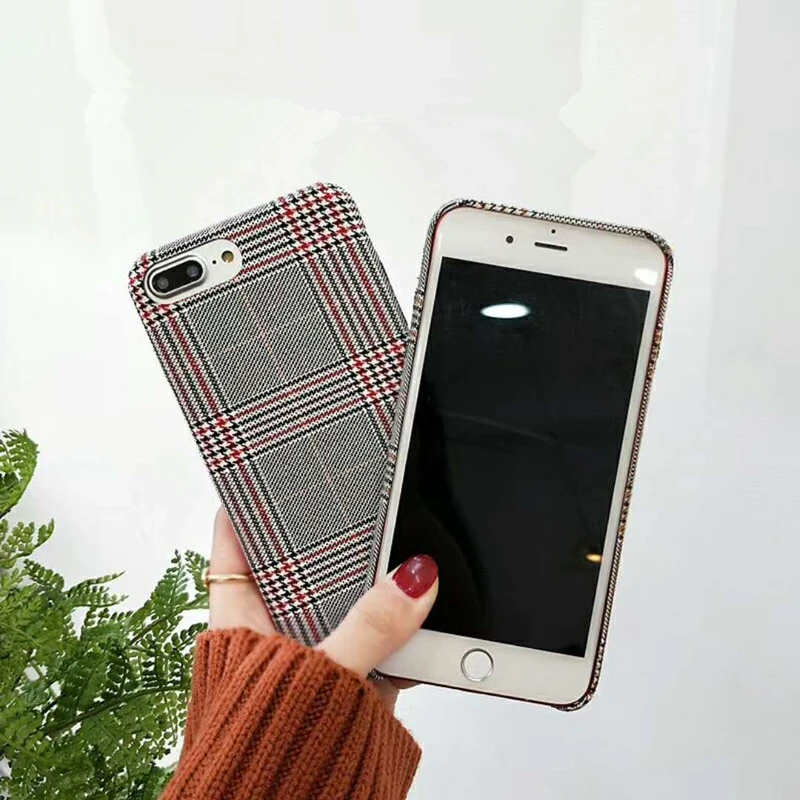SYCASE плед ретро телефон чехол для iPhone 6 S Plus 7 8 X Европейский клетчатый