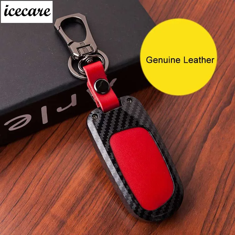 Genuine Leather Car Smart Key Case Cover For Dodge Ram 1500 Journey Charger Dart Challenger Durango Fiat Jeep Ring Shell | Автомобили и