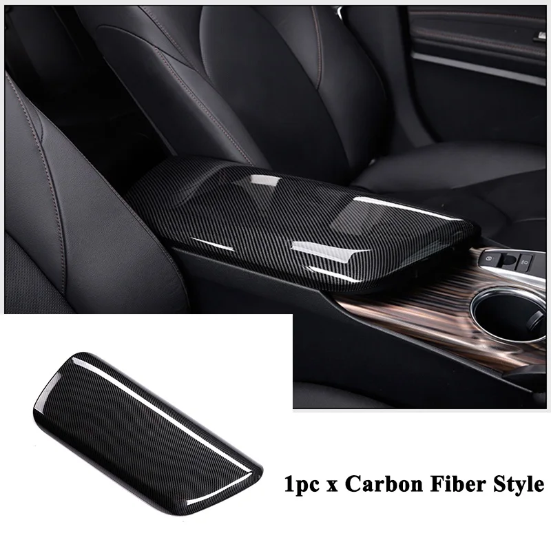 Carbon Fiber Style 1 шт. SEEYULE автомобильный центральный подлокотник коробка для хранения Чехол для подушки коврик Стайлинг автомобиля аксессуары для Toyota Camry - Color Name: Carbon Fiber Style