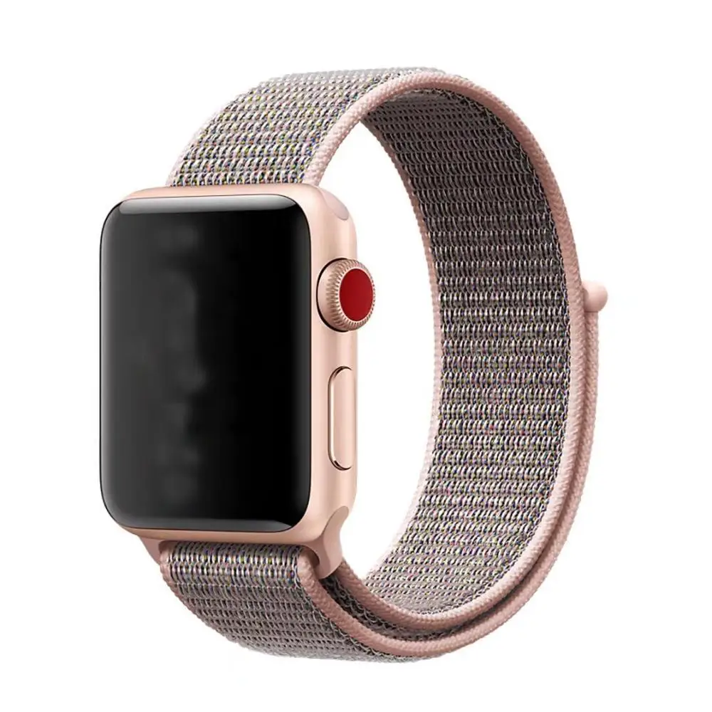 Eastar серии 3/2/1 Плетенный нейлоновый спортивный ремешок для наручных часов Apple Watch, 5, 42 мм, 38 мм, версия сменный браслет на запястье для наручных часов iwatch, ремешок - Цвет ремешка: Розовый