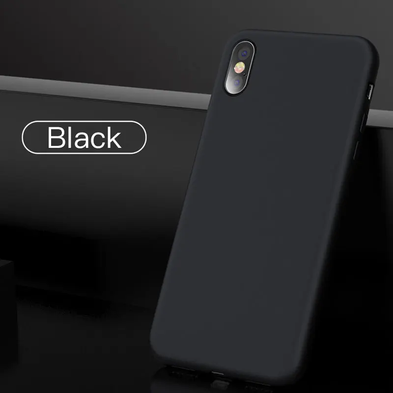 TOTU жидкий силиконовый чехол для iPhone Xs Max Xr ультра тонкий роскошный защитный чехол на заднюю панель для iPhone Xsmax Coque Fundas Capa - Цвет: Black