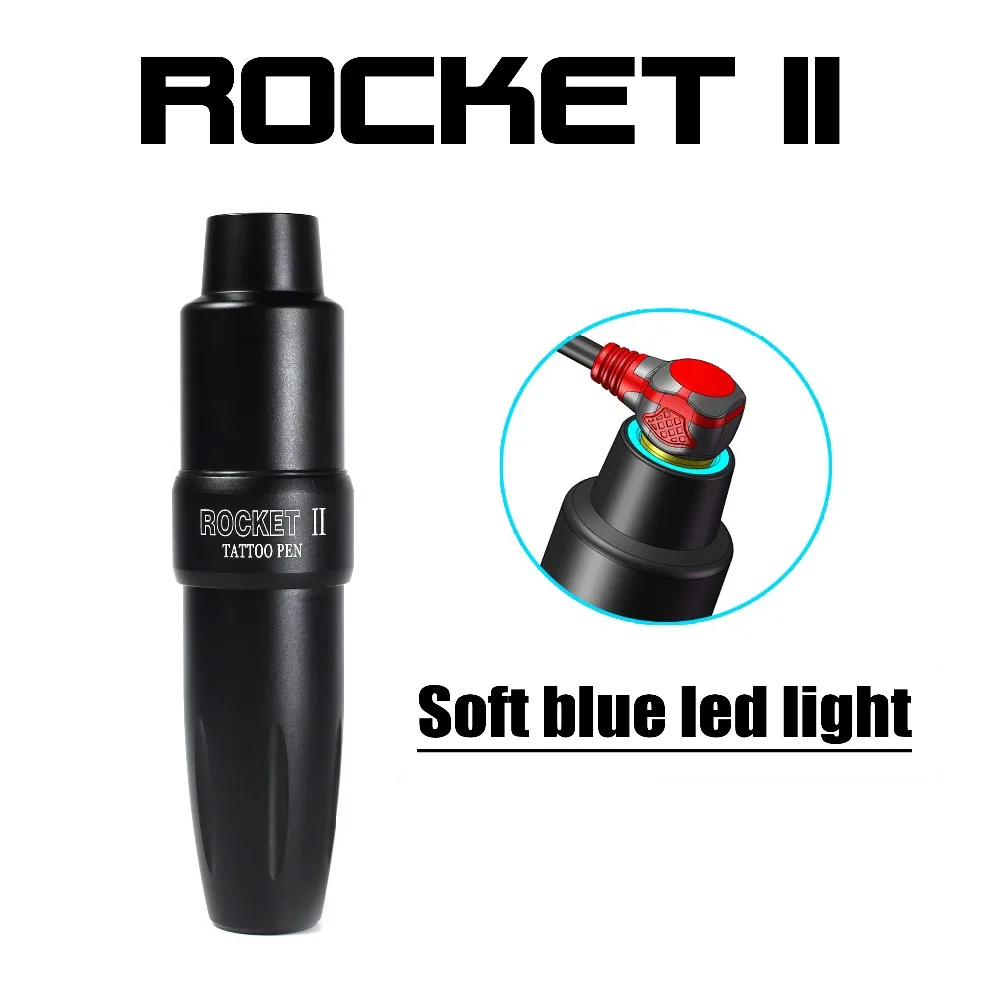 Newest! Tattoo Pen Rotary Cartridge LED Light Space Aluminum Permanent Makeup Eyebrow machine Rocket II | Красота и здоровье