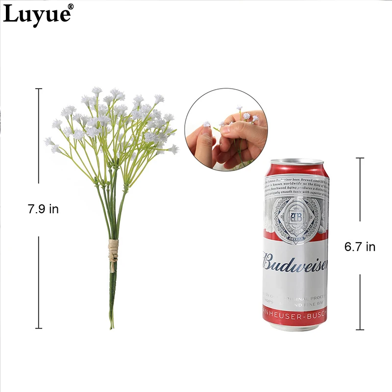 Luyue 20 см искусственные цветы букет настоящий сенсорный Цветок искусственный звездное небо ветка дом свадебное украшение