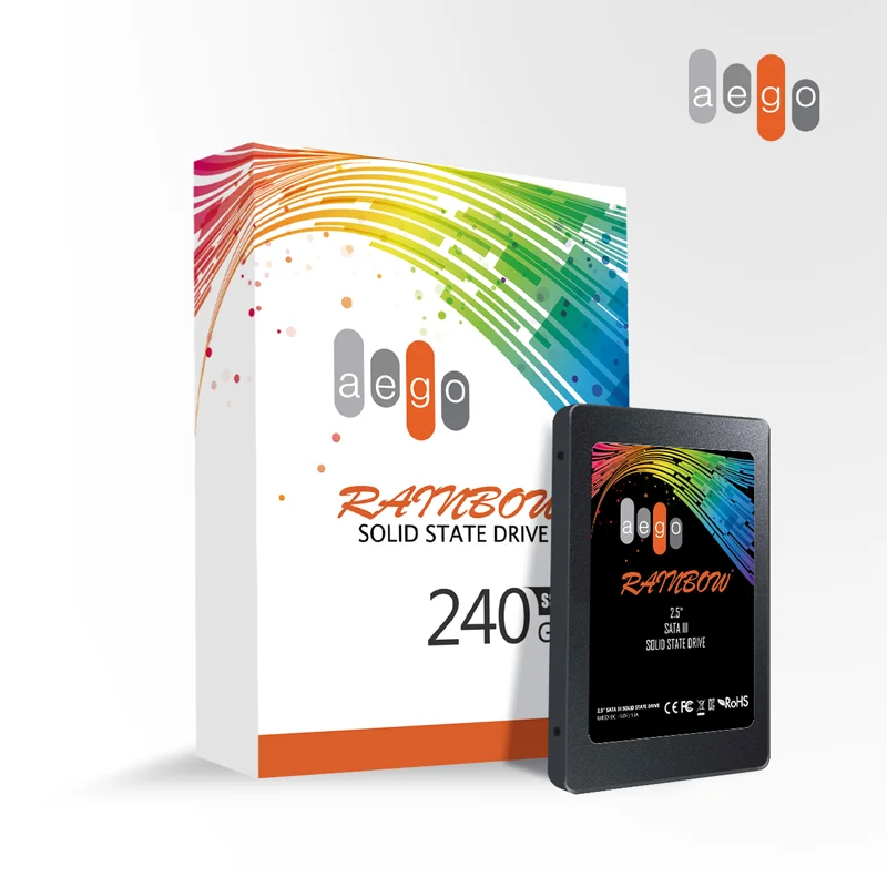 AEGO Новое поступление 3D TLC флэш-диск 240GB SSD SATA3 2,5 ''внутренний SSD HD HDD твердотельный диск для серверного ноутбука