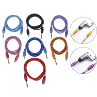 1 8m silicone braided tattoo machine clip cord cable tattoo gun soft copper wire tattoo power supply tool accessory 7 colour