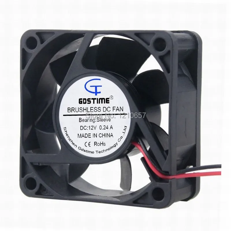 50 шт. Лот gdstime DC 12 В 2Pin 60x60x25 мм 6025 S 6 см 60 мини выхлопных кулер вентилятор|cooler fan|60mm