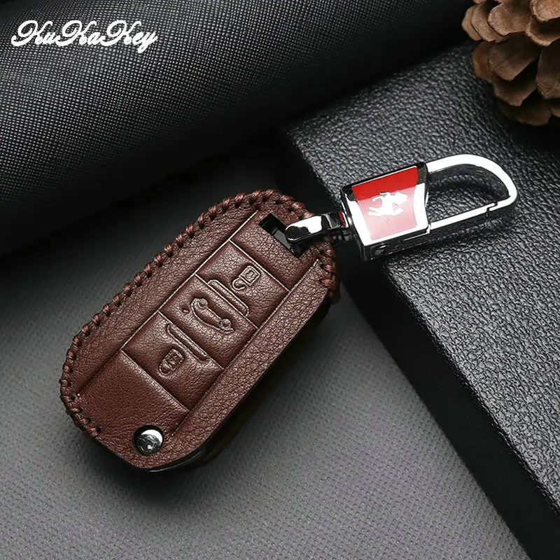 KUKAKEY чехол для ключей из натуральной кожи с дистанционным управлением Citroen C4 CACTUS C5
